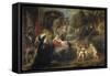 Rest on the Flight into Egypt, with Saints, C. 1635-Peter Paul Rubens-Framed Stretched Canvas