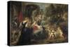 Rest on the Flight into Egypt, with Saints, C. 1635-Peter Paul Rubens-Stretched Canvas