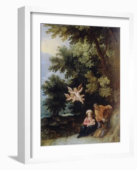 Rest on the Flight into Egypt-Jan Brueghel d.J.-Framed Giclee Print