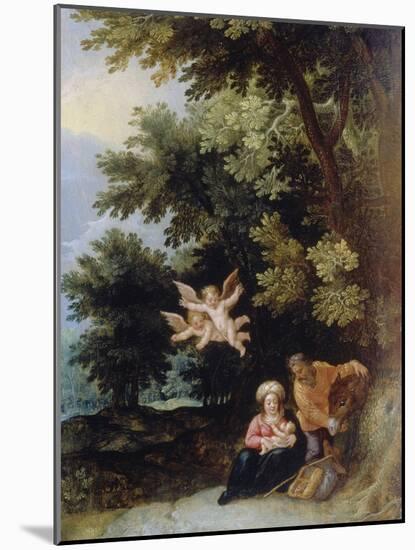 Rest on the Flight into Egypt-Jan Brueghel d.J.-Mounted Giclee Print