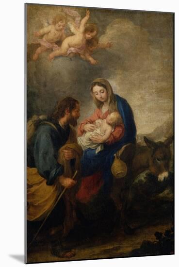 Rest on the Flight into Egypt-Bartolome Esteban Murillo-Mounted Giclee Print