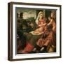 Rest on the Flight Into Egypt-Bonifacio Veronese-Framed Giclee Print