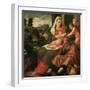 Rest on the Flight Into Egypt-Bonifacio Veronese-Framed Giclee Print