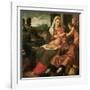 Rest on the Flight Into Egypt-Bonifacio Veronese-Framed Giclee Print