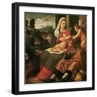 Rest on the Flight Into Egypt-Bonifacio Veronese-Framed Premium Giclee Print