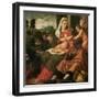 Rest on the Flight Into Egypt-Bonifacio Veronese-Framed Premium Giclee Print