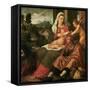 Rest on the Flight Into Egypt-Bonifacio Veronese-Framed Stretched Canvas