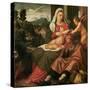 Rest on the Flight Into Egypt-Bonifacio Veronese-Stretched Canvas