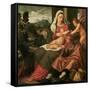 Rest on the Flight Into Egypt-Bonifacio Veronese-Framed Stretched Canvas