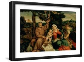 Rest on the Flight into Egypt-Bonifacio Veronese-Framed Giclee Print