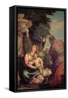 Rest on the Flight into Egypt-Paolo Veronese-Framed Stretched Canvas