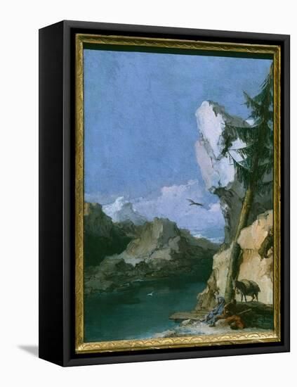 Rest on the Flight into Egypt-Giovanni Battista Tiepolo-Framed Stretched Canvas