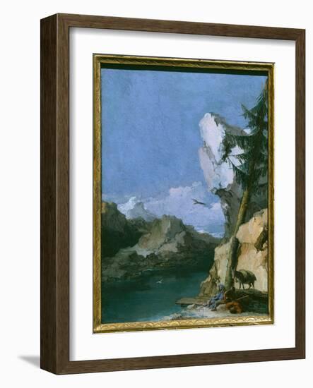 Rest on the Flight into Egypt-Giovanni Battista Tiepolo-Framed Giclee Print