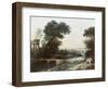 Rest on the Flight to Egypt with Landscape-Claude Lorraine-Framed Giclee Print