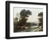 Rest on the Flight to Egypt with Landscape-Claude Lorraine-Framed Giclee Print