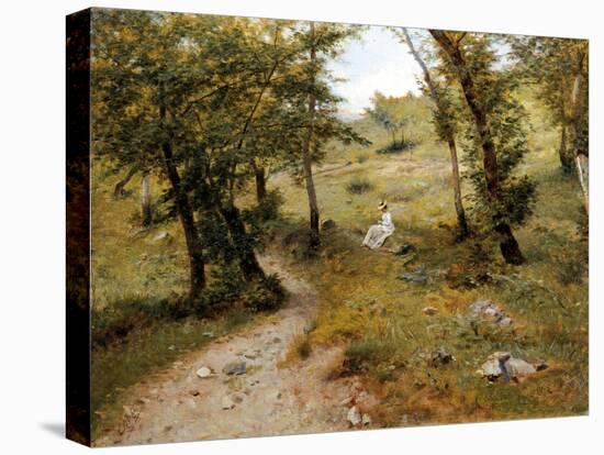 Rest Stop in Forest-Luigi Bechi-Stretched Canvas