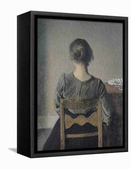 Rest-Vilhelm Hammershoi-Framed Stretched Canvas