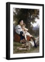 Rest-William Adolphe Bouguereau-Framed Art Print