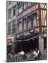 Restaurant and Bar in the Place Du Vieux Marche, Rouen, Seine-Maritime, Haute Normandie, France-Tomlinson Ruth-Mounted Photographic Print