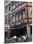 Restaurant and Bar in the Place Du Vieux Marche, Rouen, Seine-Maritime, Haute Normandie, France-Tomlinson Ruth-Mounted Photographic Print