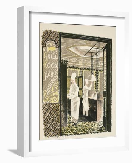 Restaurant and Grill Room-Eric Ravilious-Framed Giclee Print