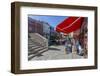 Restaurant and souvenir bags, Burano, Veneto, Italy, Europe-Frank Fell-Framed Photographic Print