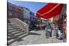 Restaurant and souvenir bags, Burano, Veneto, Italy, Europe-Frank Fell-Stretched Canvas