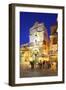 Restaurant and the Abbey Church of Saint Lucia, Ortygia, Syracuse, Sicily, Italy-Neil Farrin-Framed Photographic Print