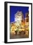 Restaurant and the Abbey Church of Saint Lucia, Ortygia, Syracuse, Sicily, Italy-Neil Farrin-Framed Photographic Print