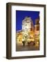 Restaurant and the Abbey Church of Saint Lucia, Ortygia, Syracuse, Sicily, Italy-Neil Farrin-Framed Photographic Print