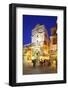 Restaurant and the Abbey Church of Saint Lucia, Ortygia, Syracuse, Sicily, Italy-Neil Farrin-Framed Photographic Print