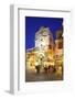 Restaurant and the Abbey Church of Saint Lucia, Ortygia, Syracuse, Sicily, Italy-Neil Farrin-Framed Photographic Print