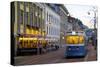 Restaurant and Tram on Sodra Hamng, Gothenburg, Sweden, Scandinavia, Europe-Frank Fell-Stretched Canvas