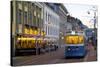 Restaurant and Tram on Sodra Hamng, Gothenburg, Sweden, Scandinavia, Europe-Frank Fell-Stretched Canvas