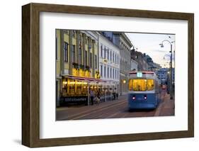 Restaurant and Tram on Sodra Hamng, Gothenburg, Sweden, Scandinavia, Europe-Frank Fell-Framed Photographic Print