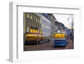 Restaurant and Tram on Sodra Hamng, Gothenburg, Sweden, Scandinavia, Europe-Frank Fell-Framed Photographic Print