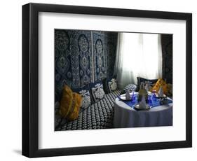 Restaurant at Hotel Kasbah Asmaa, Tafilalt, Rissani, Morocco-Walter Bibikow-Framed Photographic Print