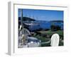 Restaurant at the Bar Harbor Inn and View of the Porcupine Islands, Maine, USA-Jerry & Marcy Monkman-Framed Photographic Print