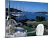 Restaurant at the Bar Harbor Inn and View of the Porcupine Islands, Maine, USA-Jerry & Marcy Monkman-Mounted Photographic Print