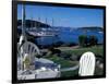 Restaurant at the Bar Harbor Inn and View of the Porcupine Islands, Maine, USA-Jerry & Marcy Monkman-Framed Photographic Print