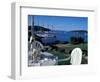 Restaurant at the Bar Harbor Inn and View of the Porcupine Islands, Maine, USA-Jerry & Marcy Monkman-Framed Photographic Print