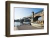 Restaurant Beyond a Bridge on the Moscow River, Moscow, Russia, Europe-Michael Runkel-Framed Photographic Print