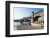 Restaurant Beyond a Bridge on the Moscow River, Moscow, Russia, Europe-Michael Runkel-Framed Photographic Print