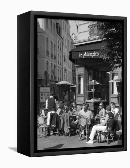 Restaurant/Bistro in the Marais District, Paris, France-Jon Arnold-Framed Stretched Canvas