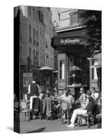 Restaurant/Bistro in the Marais District, Paris, France-Jon Arnold-Stretched Canvas