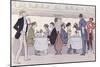 Restaurant Car in the Paris to Nice Train, 1913-Sem-Mounted Giclee Print