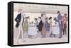 Restaurant Car in the Paris to Nice Train, 1913-Sem-Framed Stretched Canvas