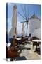 Restaurant Deck Windmill-Larry Malvin-Stretched Canvas