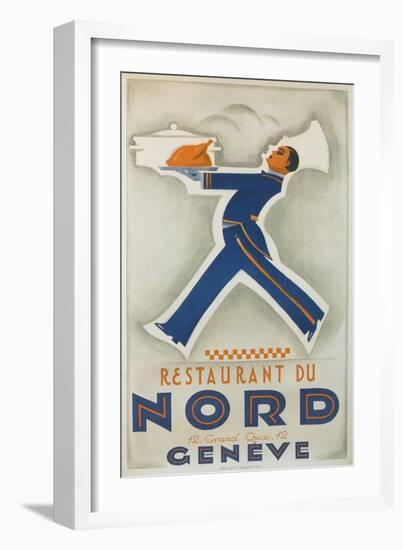 Restaurant Du Nord. Geneve, Switzerland-null-Framed Art Print