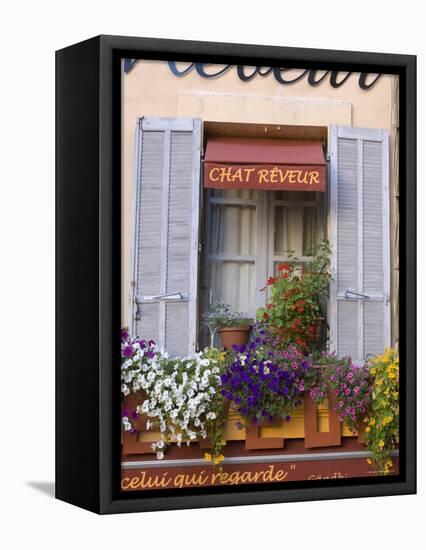 Restaurant Facade, Aix-En-Provence, Provence, France-Doug Pearson-Framed Stretched Canvas